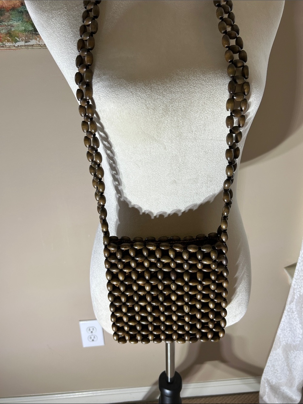 The Sak Beaded Crossbody Bag in  Brown beads